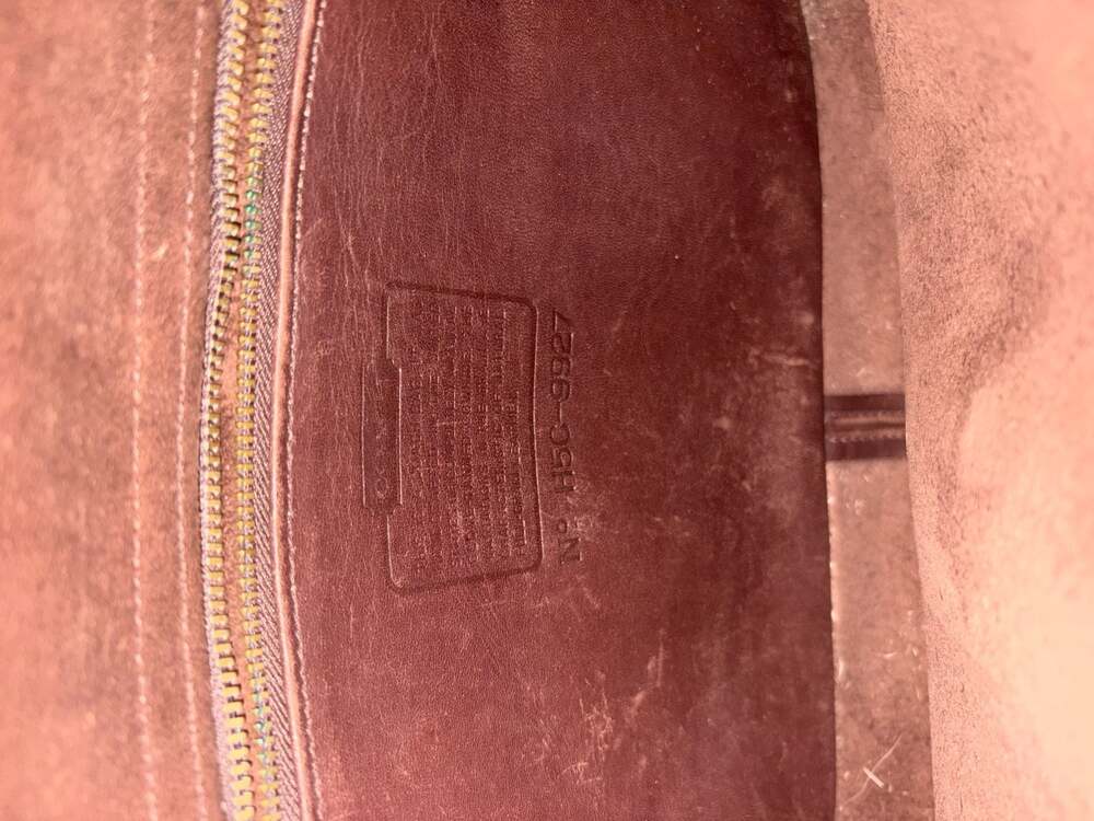 Vintage Coach Willis Bag 9927 Brown Leather Crossbody Top Handle - Picture 5 of 6